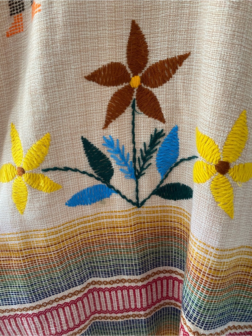 Vintage Handloomed Embroidered Kaftan - Picture 2 of 6